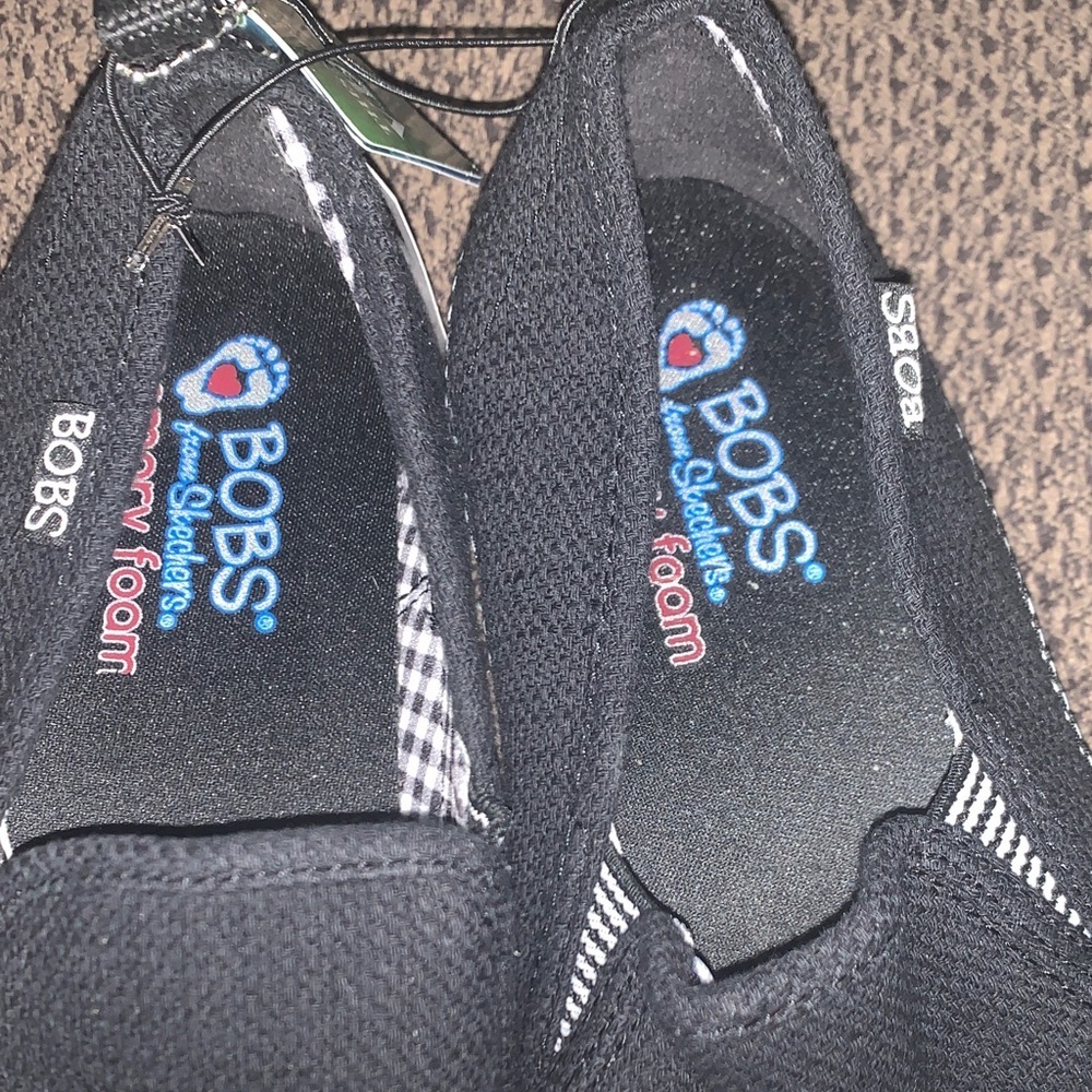 Skechers BOBS Black Slip-On Loafers - Picture 2 of 6
